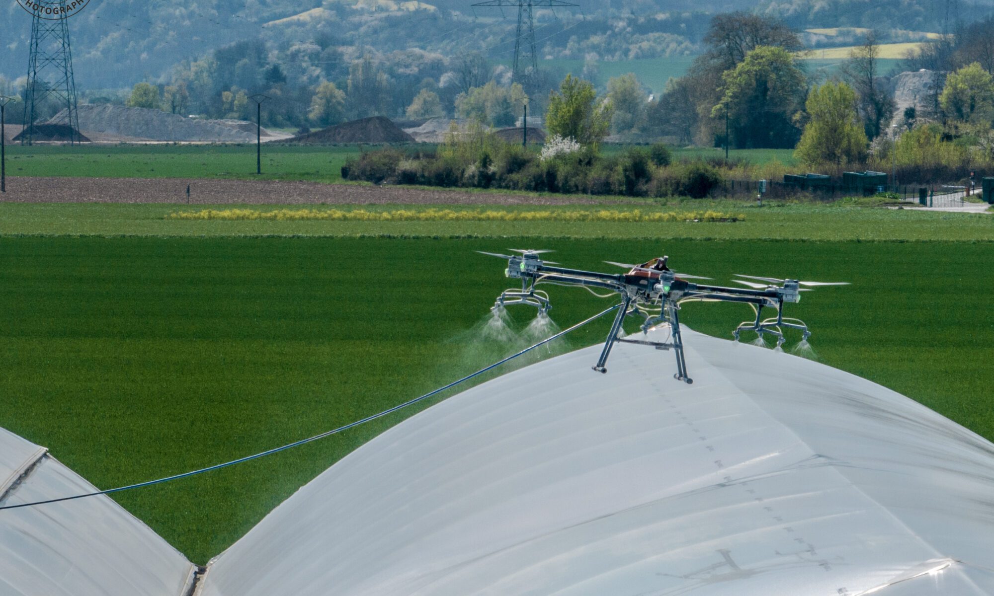 blanchiment de serres par drone